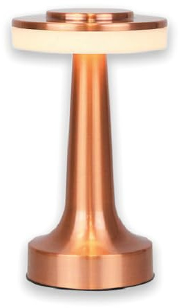 Luxus Europe - Tischlampe Touch Beau Rosé - Kabellose LED-Tischlampe für den Innenbereich – USB-C wiederaufladbar – Touch-Bedienung – Dimmbar – 3 Lichtfarben