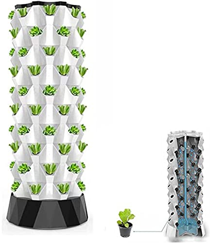 CGLYYDS Hydroponics Tower,Garden Hydroponic Growing System,Vertical Farming Aeroponic Tower Equipment for Indoor Herbs,Fruits and Vegetables with Hydrating Pump Timer Adapter,6floors