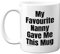 Funny Birthday Mug for Grandson Granddaughter - My Favourite Nanny - Novelty Joke Present for Granddaughter Grandson from Nanny Nan Gift Gifts Christmas 11oz Ceramic Dishwasher Safe Coffee Mugs Cup