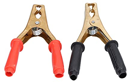 2 Stück Batterie Zange Klemmen 200A Isolierte Batterieklemmen, Rot Schwarz Autobatterie Krokodilklemme mit Isoliermantel für Auto LKW Kfz Fahrzeug Boot Ladekabel Starthilfekabel