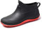 Lyuu Scarpe da giardino unisex in gomma, impermeabili, leggere, per passeggiate all'aperto, stivaletti corti da uomo o da donna, C rosso., 45 EU