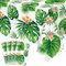 4 Stücke Hawaiian Luau Tischdecken Tropische Palmblätter Tischdecke Hawaiian Luau Tischdecke Palmblätter Tischdecke Geburtstag Party Sommer Pool Tropische Party Dekorationen 86 x 51 IN