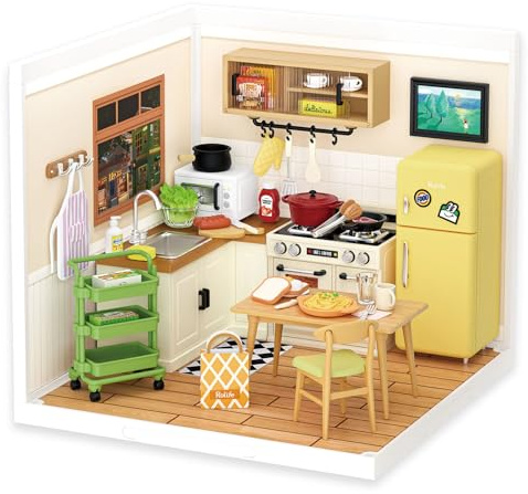 Rolife Super Creator DIY Miniature Plastic House Kit Building Set - Kitchen