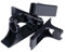 Deflecto Corporate Letter try Risers (SET OF 4) - A4 Letter Tray Black Plastic Risers, letter trays & stacking supports - desk trays - CP009YTBLK