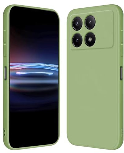 RankOne Custodia per POCO X6 Pro 5G (6.67 Inches) Cover Morbida in Silicone TPU - Verde Matcha