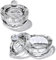 PAYLESSHUB Professional Glass Crystal Acrylic Liquid Holder Dish, Dappen Dish Glass Cup with Lid Bowl for Acrylic Powder Monomer Nail Tool, For Mixing Eyebrow Tint, Manicure Tool