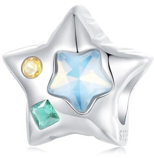 Ballon-Stern-Charm aus 925er-Sterlingsilber, passend für Pandora-Armband-Halskette, SCC2752