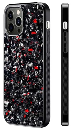 Forged Carbon Fiber Phone Case,Magnetic Case Cover for iPhone Shockproof Phone Case,Support Wireless Charging (for iPhone 15 Pro,Red)