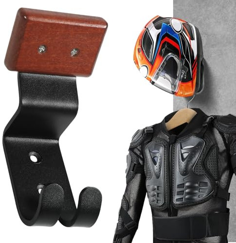 motofans Support pour Casque de Moto, étagère avec Crochet pour Suspendre Casque de Moto et Veste de Moto