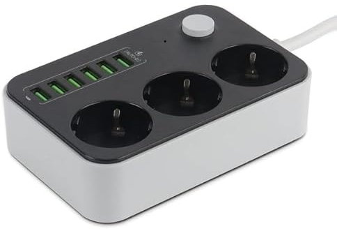 Multiprise caméra Espion WiFi 3 Prises 6 Ports USB HD 4K Wi-FI