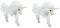 UPKOCH 2St Simulation Einhorn kunstfell kunstpelz bürodekoration Einhorn gefüllter Plüsch Tabletop Prunkstück Wohnkultur Tier Plüsch- in Einhornform Einhorn-Plüsch Plastik Weiß