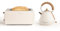CREATE/PACK TOAST RETRO XL + KETTLE RETRO M/Tostadora de pan blanco roto pastel con hervidor de agua blanco roto pastel/Hervidor de 1L