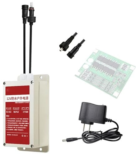 SSCYHT 12V Rechargeable Battery with BMS & Waterproof Box Replacement Li-ion Battery for Security Camera/LED Lights/Speaker/Solar Energy Monitoring Battery,12V34000mAh