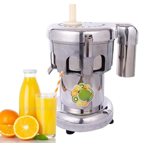 Quixnova 550W Cold Press Juicer, Juice Extractor Machine for Fresh Fruits & Vegetables, Stainless Steel Centrifugal Juicer with Automatic Slag Outlet,A