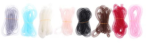 KONTONTY 1 Halskette Seil Mesh-Flexschlauch Mesh-Schläuche Netz für Handwerk Netzschlauch für Kränze rosa Netzschlauch Netzband Geflechtschlauch Mesh-Rohr Garn Netzschnur Armbandschnur