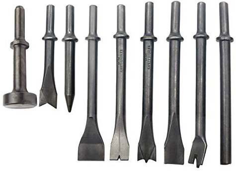 Tlily Pneumatic Chisel Air Hammer Sander Bit Set 9 Piece Set