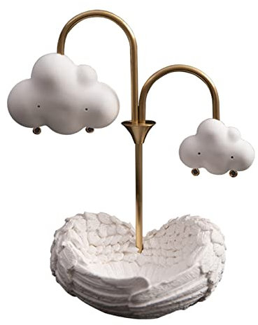 Présentoir à bijoux Rangement de bijoux Porte-bijoux Organisateur de bagues Porte-boucles d'oreilles Porte-bijoux portable avec base de plateau en résine Support de plateau de rangement en forme de n