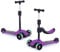 BremToy Roller Kinder mit Abnehmbarer Sitz, Kinder Roller mit Stufenlos Einstellbar, Kinder Scooter mit PU LED-Rädern, Faltbarer Kinderroller für Kinder von 1-12 Jahren (Violett)