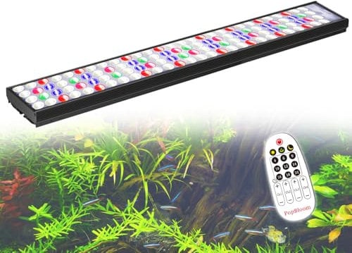 PopBloom Shannon75 LED Aquarium Lighting Planted Tank Aquarium Led Lighting Freshwater Led Aquarium Light for Live Plants, 90cm 36inch 3ft Freshwater Plant Tank (90W,for 75-110cm Tank)