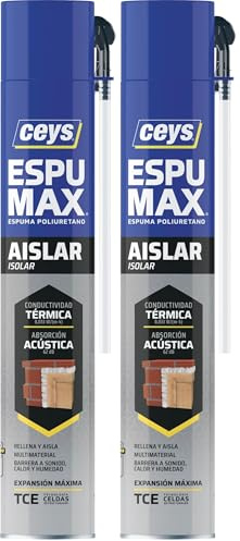 Ceys - Espumax - Aislar y rellenar - máxima expansión - Canula 750 ML (Paquete de 2)