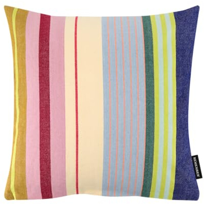 Remember Baumwoll-Kissen Belize, 50 x 50 cm – Dekokissen aus Baumwolle mit farbenfrohem Design, modernes Sofakissen für Couch, Wohnzimmer oder Schlafzimmer (Barbados, 40 x 40)