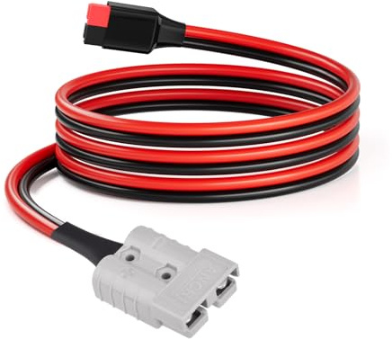 ELFCULB Câble d'extension Anderson SB50-PP45 pour batterie 10 AWG 1,8 m – Câble de connecteur pour transfert d'énergie de batterie portable solaire