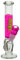 Chongz 25cm 4mm Banana Liquid Filled Waterpipe bong. Gold accent Chongz Logo, 14mm liquid filled bowl, 18.8mm diffusor stem, and glass cooling spiral, refrigerate for cooling effect. (Pink)