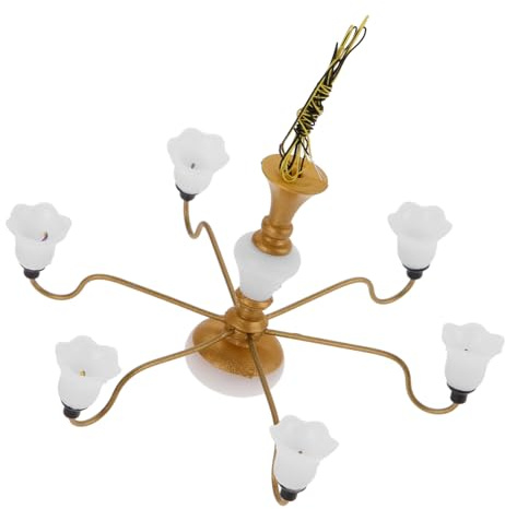 CIMAXIC Mini Deckenlampe Für Puppenhaus Köpfige Led-hängelampe Vintage- Für Miniaturdekoration Warmweißes Licht Nicht Batteriebetrieben Für Innenräume