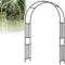 Arco di rose in metallo, pergolato da giardino per piante rampicanti, in ferro zincato, arco in ferro battuto, decorazione da giardino per esterni, 300 x 240 cm (oro/nero)