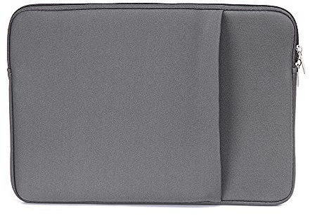 Sanfoelek B2015 Housse souple à fermeture éclair pour ordinateur portable MacBook Air Pro Ultrabook 15 Gris