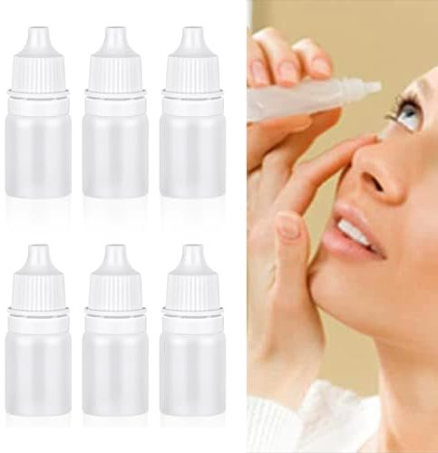Luxiremi 12 PCS 5ml Plastic Dropper Bottles, Empty Eye Dropper Bottle with Cap and funnel, White Squeezable Bottle for Eye Drops