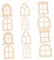 FELTECHELECTR 100pcs Unfinished Door Wooden Miniatures for Outdoor Decor Charming Crafting Accessories for and Fairy Houses Window Decoration