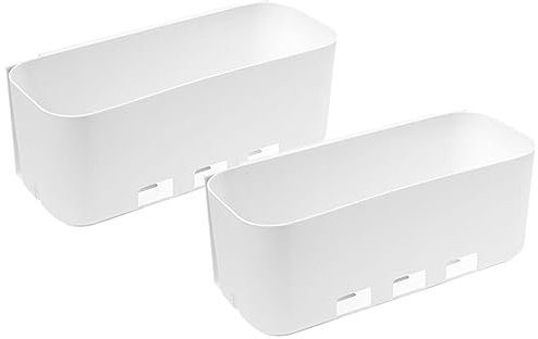Cabilock 2er-Box Gleiten Montiert Kleiderschrank Gestell Wand Hängend Abteil Hängeschrank-Organizer Organizer Herausziehen Ausziehbarer Küchenschrank Pp Weiß