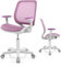 GOPLUS Silla de Escritorio Giratoria 360°, Silla para Ordenador para Niños de 6-15 Años, Altura Ajustable 43-55cm, Ruedas con Freno, Silla Ergonómica Infantil con Malla Transpirable Hogar (Violeta)