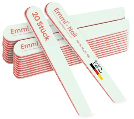 Emmi-Nail Profi-Feile Medium Grit File 150/240 – 20er Pack Nagelfeilen für Nagelstudio & Zuhause, doppelseitige Körnung, ideal für Modellage & Naturnagel, flexibler Kern, langlebig - Grün pastell