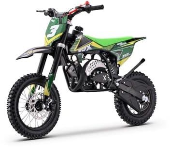 Elektrisches Motocross Beneo Motors Cross TRX Grün – 60 cm³ Dirtbike Dirt Bike CrossBike DirtBike pocket 60cc Pitbike PocketBike Motocross Motorrad Motorbike