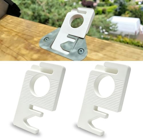 2 Stück Dachfenster Halten Stange für Velux,Ohne Bohren Fenster Aufhalter Ersatzteile,3D-Druck Weiß Fenster-Aufsteller,Gilt nur Kompatibel mit Velux-Fenster ab Baujahr 2016 (Nutzbreite 30mm)