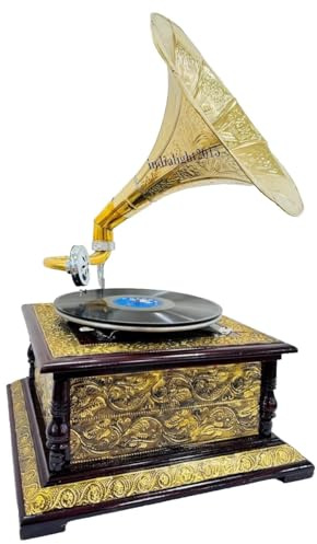 HMV Gramophone vintage entièrement fonctionnel phonographe Win-Up Tourne-disque Cadeaux
