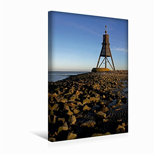 Premium Textil-Leinwand 30 x 45 cm Hoch-Format Die Kugelbake | Wandbild, HD-Bild auf Keilrahmen, Fertigbild auf hochwertigem Vlies, Leinwanddruck von Martina Berg