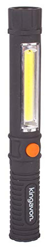 Kingavon 1.5W COB Torch, Plastic, Black