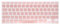 HRH Korean Silicone Keyboard Cover Skin for MacBook Air 13, MacBook Pro 13/15/17 (with or without Retina Display, 2015 or Older Version), iMac (Older USA, Not for MacBook 13 Air A1932) - Rose Gold