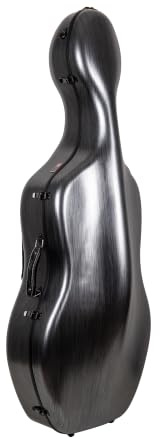 Crossrock Polycarbonat-Verbund-Cellokoffer, für 4/4-Cello mit Rucksackriemen und Rollen – Schwarz (CRF1000CEFBKHT)