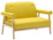 vidaXL Sofa 2-Sitzer Gelb Stoffsofa Polstersofa Loungesofa Sessel Sitzmöbel