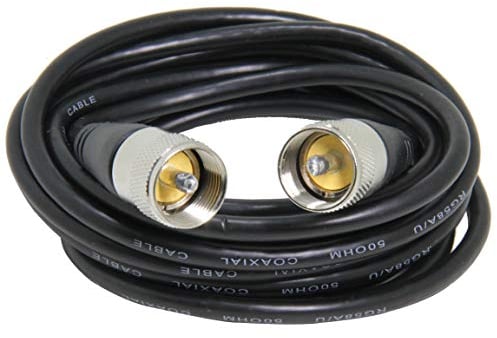 50 Ohm Antenna Cable, 15ft Low Loss RG 58 Coax Cable with PL-259 Male Connectors, Ancable PL259 Jumper for CB Ham Radio Antenna Analyzer Dummy Load and SWR Meter