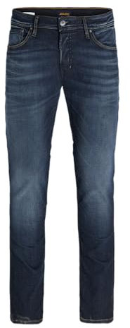 Herren Jack & Jones Jeans Tim Straight Legs Slim Fit Flat Front Tim ORIGINAL, Farben:Dunkelblau, Größe Jeans:31W / 34L