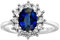 SILVEGO Damen Ring aus 925 Sterling Silber mit synthetischem Saphir Ring der Prinzessin Kate