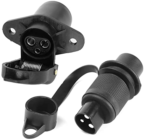 AGRISHOP12 V 3 Pines Enchufe De Remolque Conector Macho Hembra Adaptador para RV Caravana Tractor Camión Van