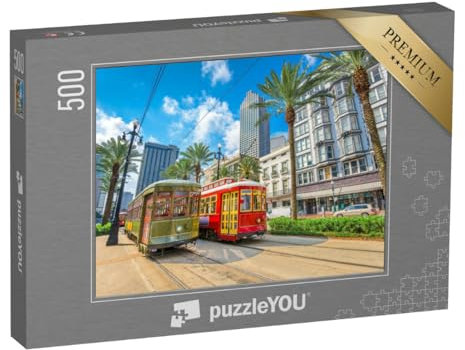 puzzleYOU: Puzzle 500 Teile „Straßenbahnen in New Orleans, Louisiana, USA“ – aus der Puzzle-Kollektion New Orleans, Straßenbahnen