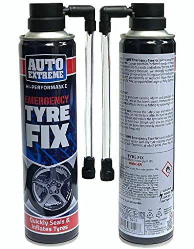 P Store PaulStore 2Pcs Emergency Car Flat Tyre Fix Puncture Repair Foam Sealant Inflator Can 300ml