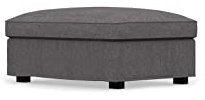 COMFORTLY Housse de rechange pour repose-pieds fabriquée à la main compatible avec les repose-pieds KIVIK – Housses uniquement (couronne – Gris foncé)